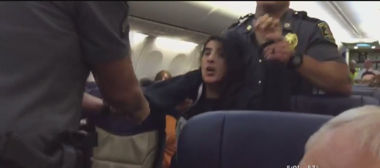                      Woman Forcefully Removed From Southwest Flight For Refusing To Deplane                             
                     