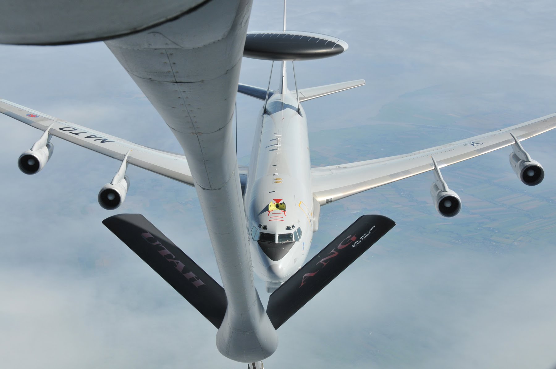 Watch Two Military Airplanes Almost Collide During Mid Air Refueling