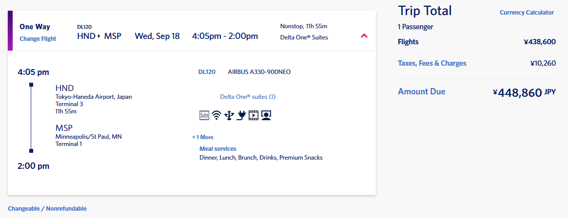 Review: Delta One Suites Airbus A330neo (HND-MSP)