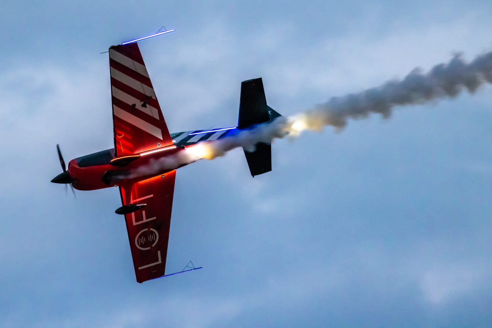 WATCH: A Nighttime Airshow with Fireworks Strapped to an Airplane